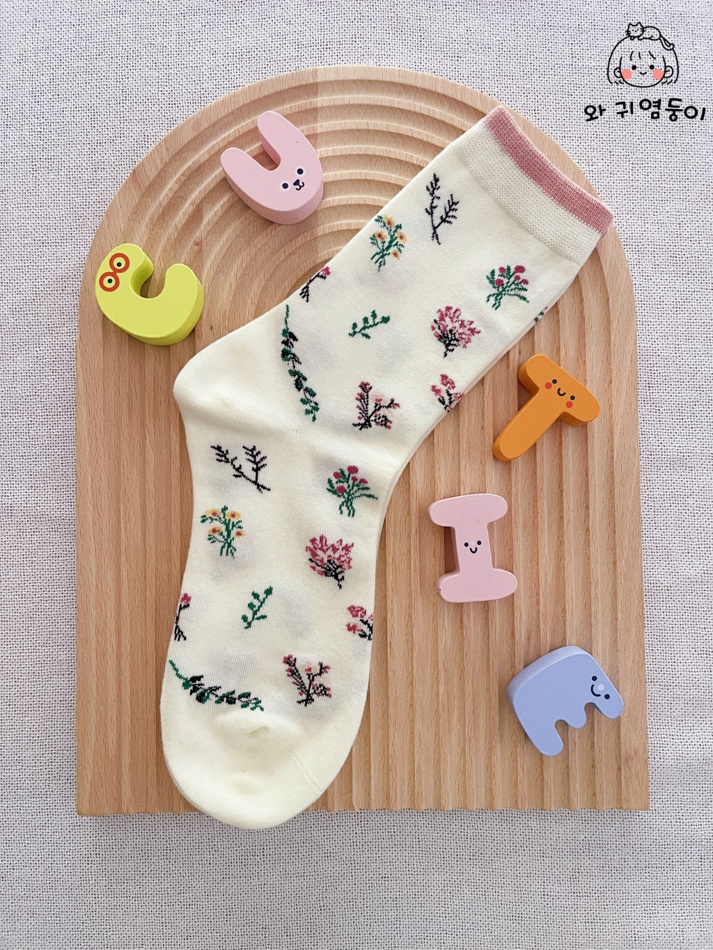 Floral Charm Socks